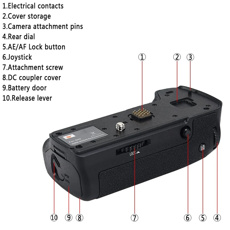 Vertical Composition Battery Grip For Panasonic Gh5 Gh5S Lumix Gh5 Digital Camera As Dmw-Blf19 Blf19E
Vertical Composition Battery Grip For Panasonic Gh5 Gh5S Lumix Gh5 Digital Camera As Dmw-Blf19 Blf19E