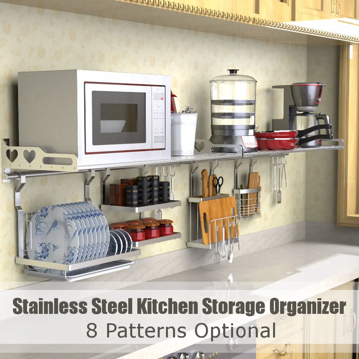 8 Types Stainless Steel Kitchen Organizer Multifunction Dish Drying Rack Wall Hanging Storage Holder Tableware Shelf Drainer
8 Types Stainless Steel Kitchen Organizer Multifunction Dish Drying Rack Wall Hanging Storage Holder Tableware Shelf Drainer