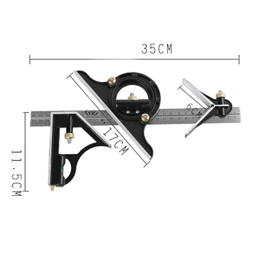 3 in 1 Combination Square Angle Finder Protractor 45° 180° Adjustable Separable Ruler 300mm Woodworking Measuring Tools
3 in 1 Combination Square Angle Finder Protractor 45° 180° Adjustable Separable Ruler 300mm Woodworking Measuring Tools