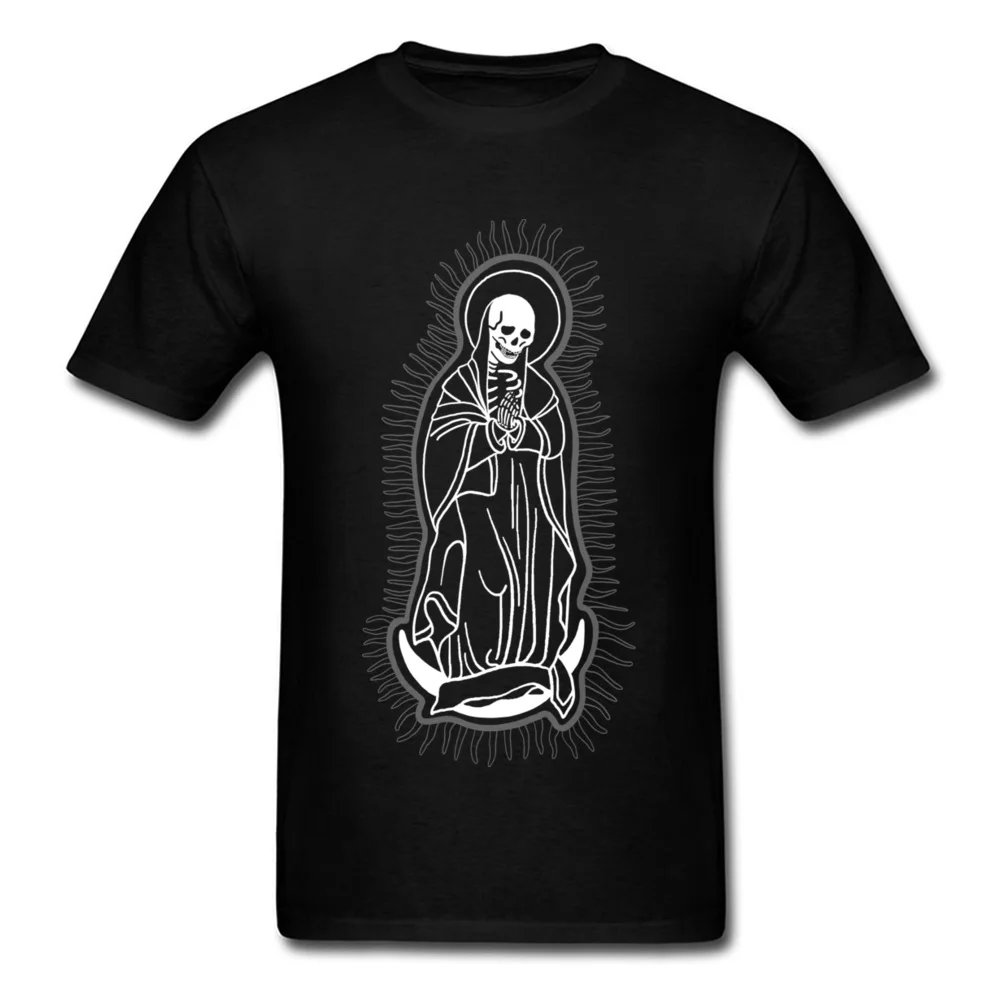Мужская черно белая футболка с уникальным дизайном Death Buddha хлопковая Футболка