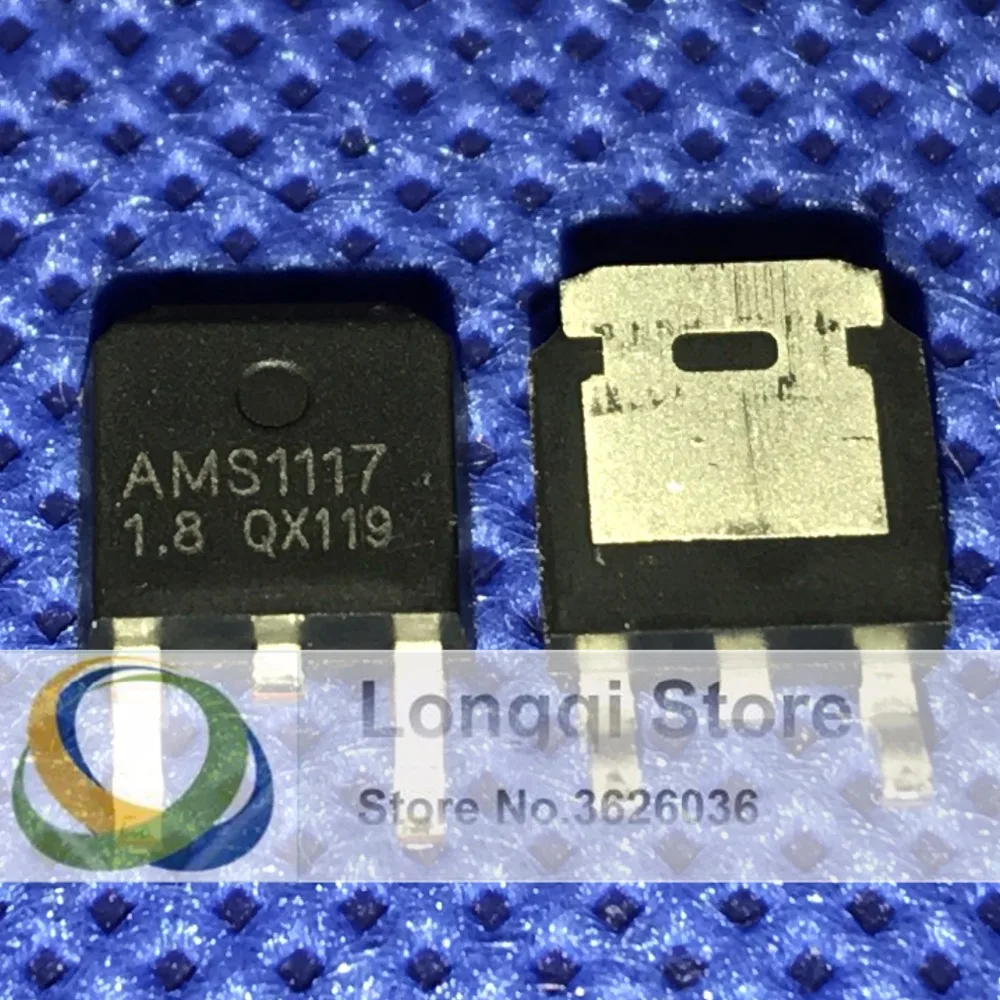 10PCS AMS1117-1.8V 1117-1.8V TO-252 SOT-252 1117-1.8 1.8V 1A Adjustable Fixed Low Dropout Linear Regulator