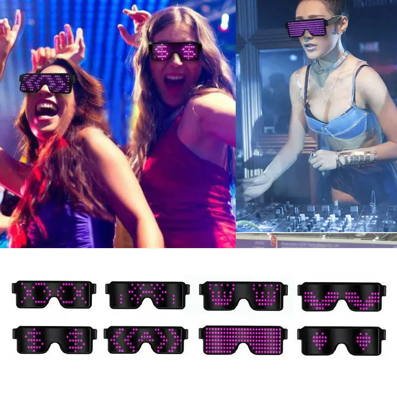 8 Modes Quick Flash USB Led Party USB charge Luminous Glasses Glow Sunglasses Christmas Concert light Toys Christmas decorations
8 Modes Quick Flash USB Led Party USB charge Luminous Glasses Glow Sunglasses Christmas Concert light Toys Christmas decorations