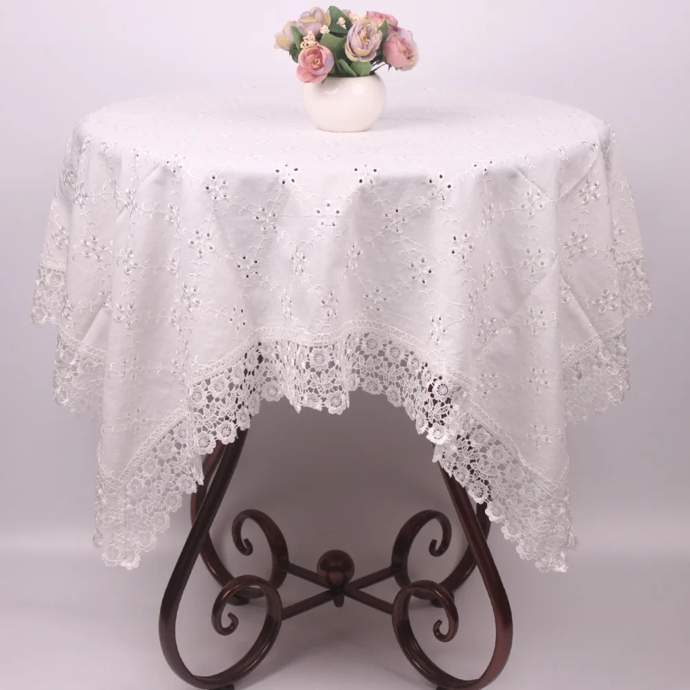 CURCYA Christmas Table Cloth Plain Beige Embroidered Table Covers Pure Cotton White Lace Tablecloth for Dinning Tables Tea Table
CURCYA Christmas Table Cloth Plain Beige Embroidered Table Covers Pure Cotton White Lace Tablecloth for Dinning Tables Tea Table