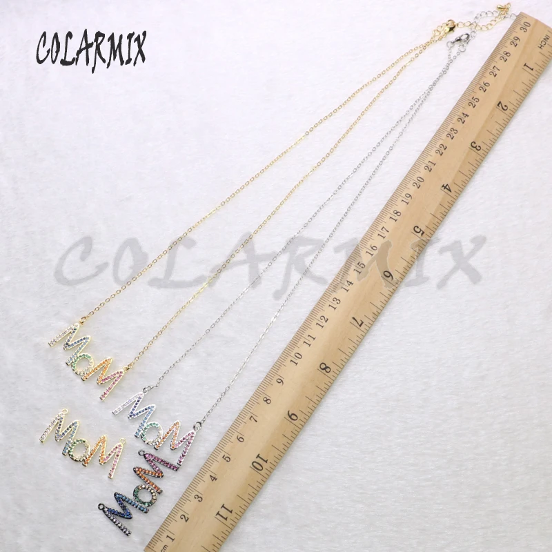 10strands MOM pendants necklace Rainbow zircon pendants accessories MOM pendants jewelry gift for mother gift 5422
10strands MOM pendants necklace Rainbow zircon pendants accessories MOM pendants jewelry gift for mother gift 5422