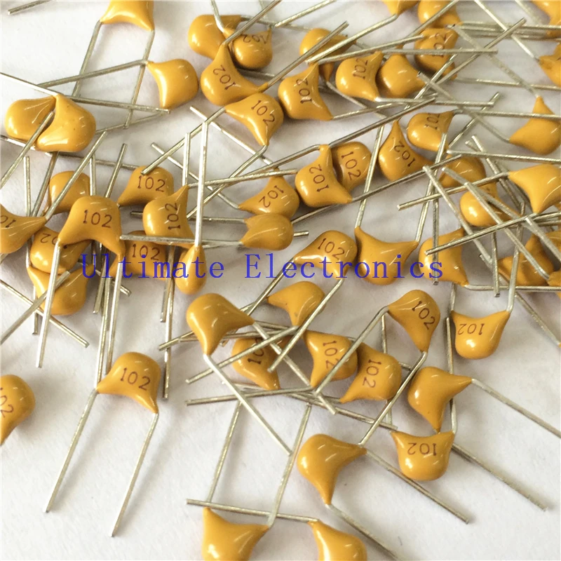100 шт./лот многослойный керамический конденсатор 102 50V 1nF 102M P = 5 08 мм|capacitor 102|ceramic