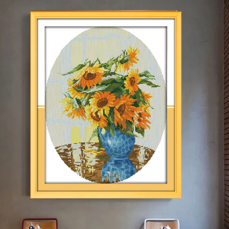 Sunflower vase Printed Canvas Cross Stitch Kit Home Decore 11CT Fabric 14CT Canvas DMC Embroidery Needlework Cross-stitch set
Sunflower vase Printed Canvas Cross Stitch Kit Home Decore 11CT Fabric 14CT Canvas DMC Embroidery Needlework Cross-stitch set