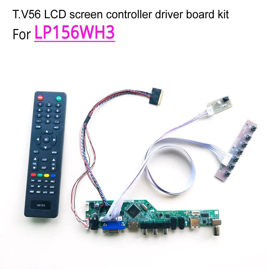 For LP156WH3 Laptop Led Lcd Monitor T.V56 Screen Controller Driver Board DIY Kit /VGA/AV/USB 15.6" LVDS WLED 1366*768 40 Pin
For LP156WH3 Laptop Led Lcd Monitor T.V56 Screen Controller Driver Board DIY Kit /VGA/AV/USB 15.6" LVDS WLED 1366*768 40 Pin