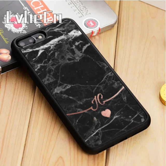 LvheCn персонализированный розовый золотой мраморный чехол для iPhone 5 6 6s 7 8 plus 11 12 Pro X