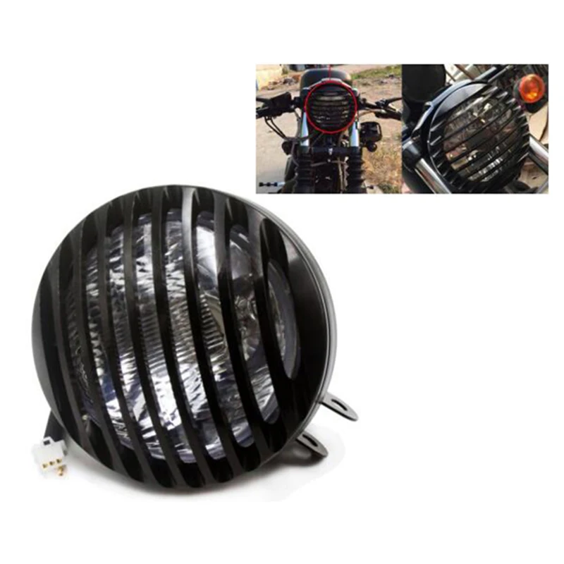 Motorcycle Waterproof 6.5" Halogen Headlight with Grill Cover for Harley Sportster Cafe Racer Honda
Motorcycle Waterproof 6.5" Halogen Headlight with Grill Cover for Harley Sportster Cafe Racer Honda