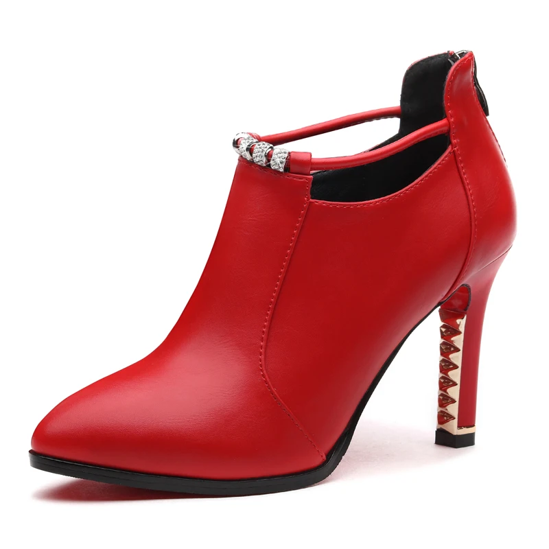 Rhinestone Thin High Heels Woman Soft Genuine Leather Pumps Party Pointed Toe Spring Autumn Personality Wedding Shoes M0253
Rhinestone Thin High Heels Woman Soft Genuine Leather Pumps Party Pointed Toe Spring Autumn Personality Wedding Shoes M0253