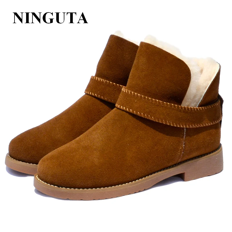 NINGUTA suede winter ankle boots women sheep fur inside snow women boots EU35-41
NINGUTA suede winter ankle boots women sheep fur inside snow women boots EU35-41