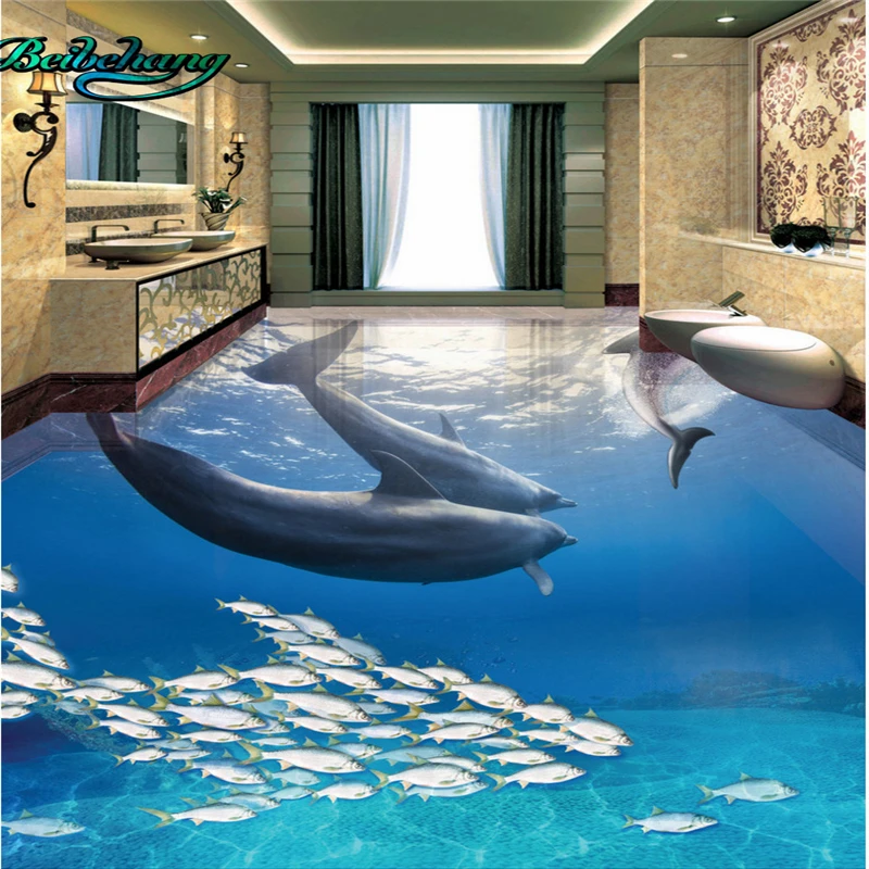 beibehang Custom wall murals dolphin underwater world 3D stereo bathroom floor wallpaper living room photo wallpaper
beibehang Custom wall murals dolphin underwater world 3D stereo bathroom floor wallpaper living room photo wallpaper