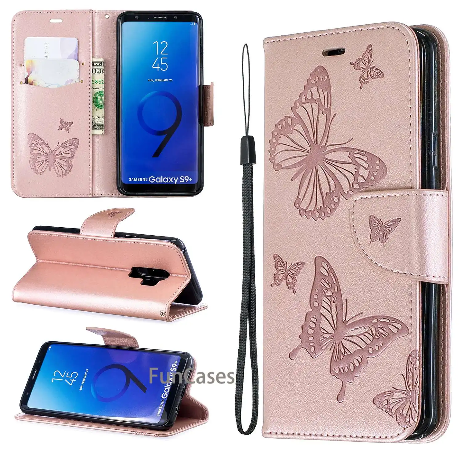 Чехол-книжка чехол для Coque samsung Galaxy S9 плюс класса люкс из искусственной кожи