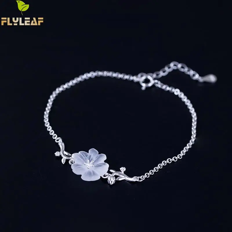 925 Sterling Silver Natural Crystal Flower Charm Bracelets Women Original Hand Lady Vintage fine Jewelry flyleaf
925 Sterling Silver Natural Crystal Flower Charm Bracelets Women Original Hand Lady Vintage fine Jewelry flyleaf
