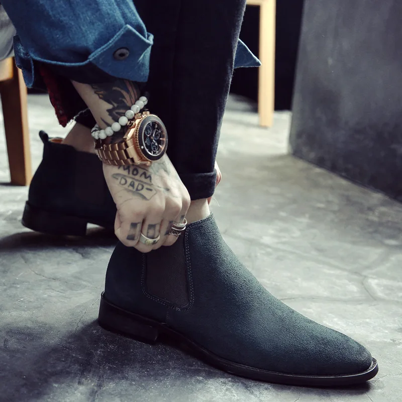 Chelsea Boots Men Fashion All Black Low Heel Shoes Genuine Leather High Quality Boots for Man Outdoor Shoes Short Boots Autumn
Chelsea Boots Men Fashion All Black Low Heel Shoes Genuine Leather High Quality Boots for Man Outdoor Shoes Short Boots Autumn