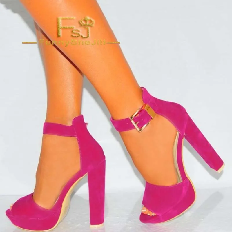 Pink Suede Platform Chunky Heel Ankle Strap Sandals Spring Autumn Incomparable Attractive Fashion Generous Noble FSJ Elegant
Pink Suede Platform Chunky Heel Ankle Strap Sandals Spring Autumn Incomparable Attractive Fashion Generous Noble FSJ Elegant