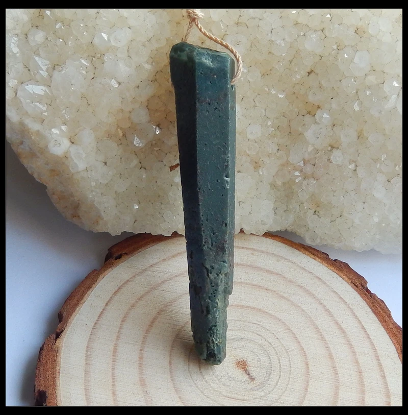 Sale 1Pcs Natural Stone Quartz Handmade Long Pendant DIY Jewelry Accessories 58x12x8mm 7.3g
Sale 1Pcs Natural Stone Quartz Handmade Long Pendant DIY Jewelry Accessories 58x12x8mm 7.3g