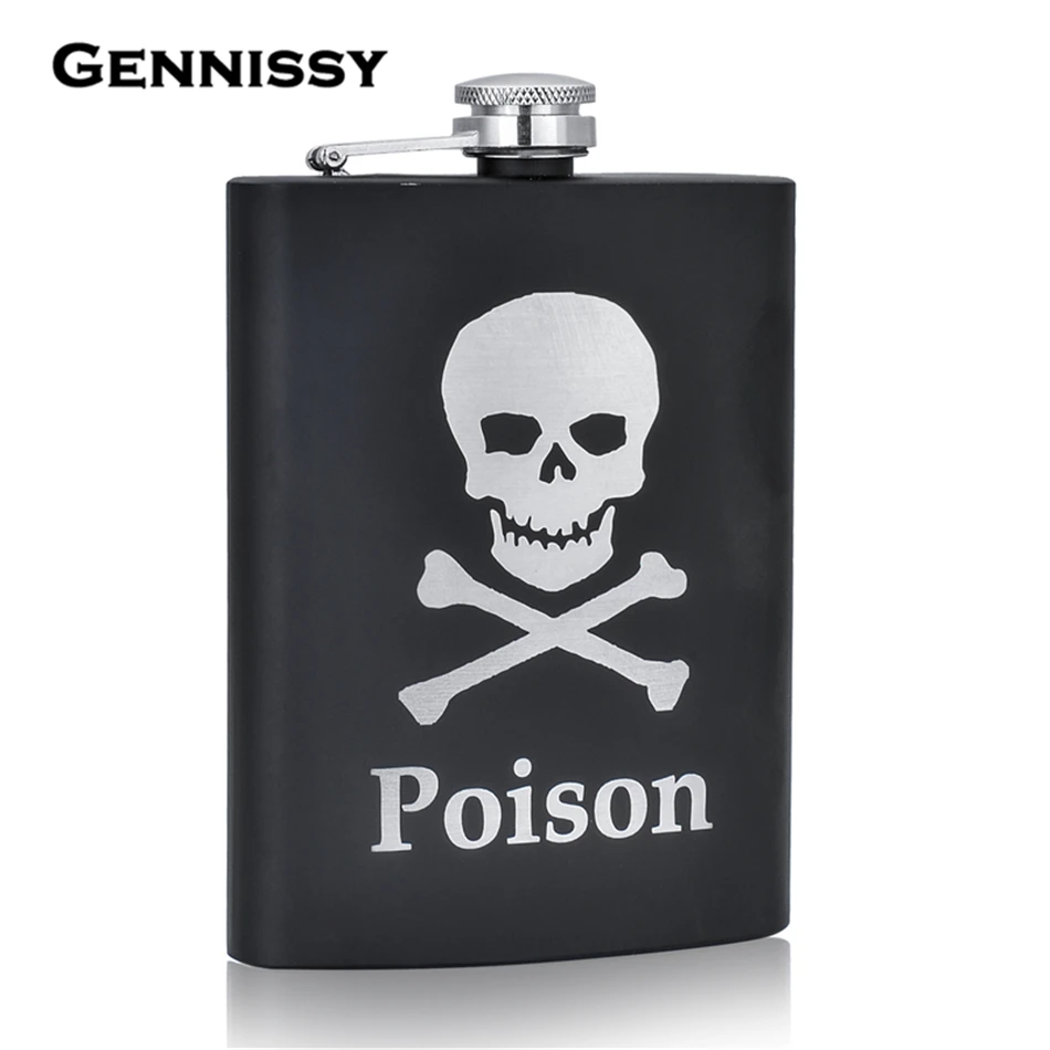 GENNISSY Alcohol Hip Flask 8oz Skull Stainless Steel Fashion Black Mini Flasks Camp Outdoor Portable Whiskey Bottle Gift for Men
GENNISSY Alcohol Hip Flask 8oz Skull Stainless Steel Fashion Black Mini Flasks Camp Outdoor Portable Whiskey Bottle Gift for Men
