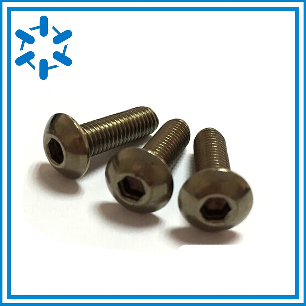 50pcs Pure Titanium button head socket screw Ti GR2 ISO7380 M3*3/4/5/6/8/10/12/14/15/16/18/20/22/23/24/25/26/27/35/40/44/45/50
50pcs Pure Titanium button head socket screw Ti GR2 ISO7380 M3*3/4/5/6/8/10/12/14/15/16/18/20/22/23/24/25/26/27/35/40/44/45/50