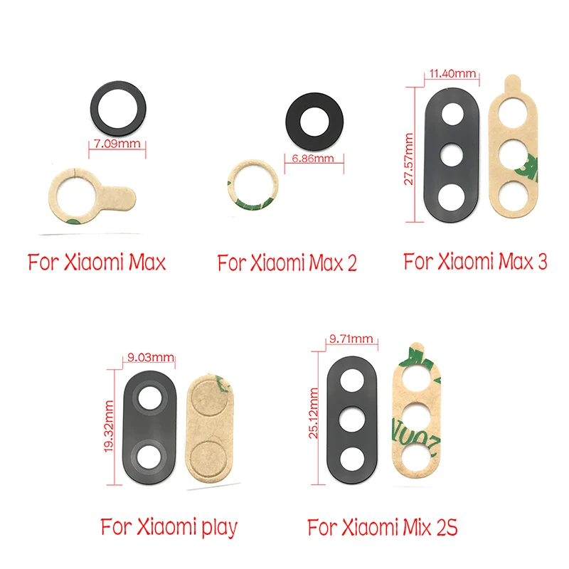 Glass Camera Lens with Tape Replacement For Xiaomi Mi Mix Max 2 3 2S 4 5 Play Note 3
Glass Camera Lens with Tape Replacement For Xiaomi Mi Mix Max 2 3 2S 4 5 Play Note 3