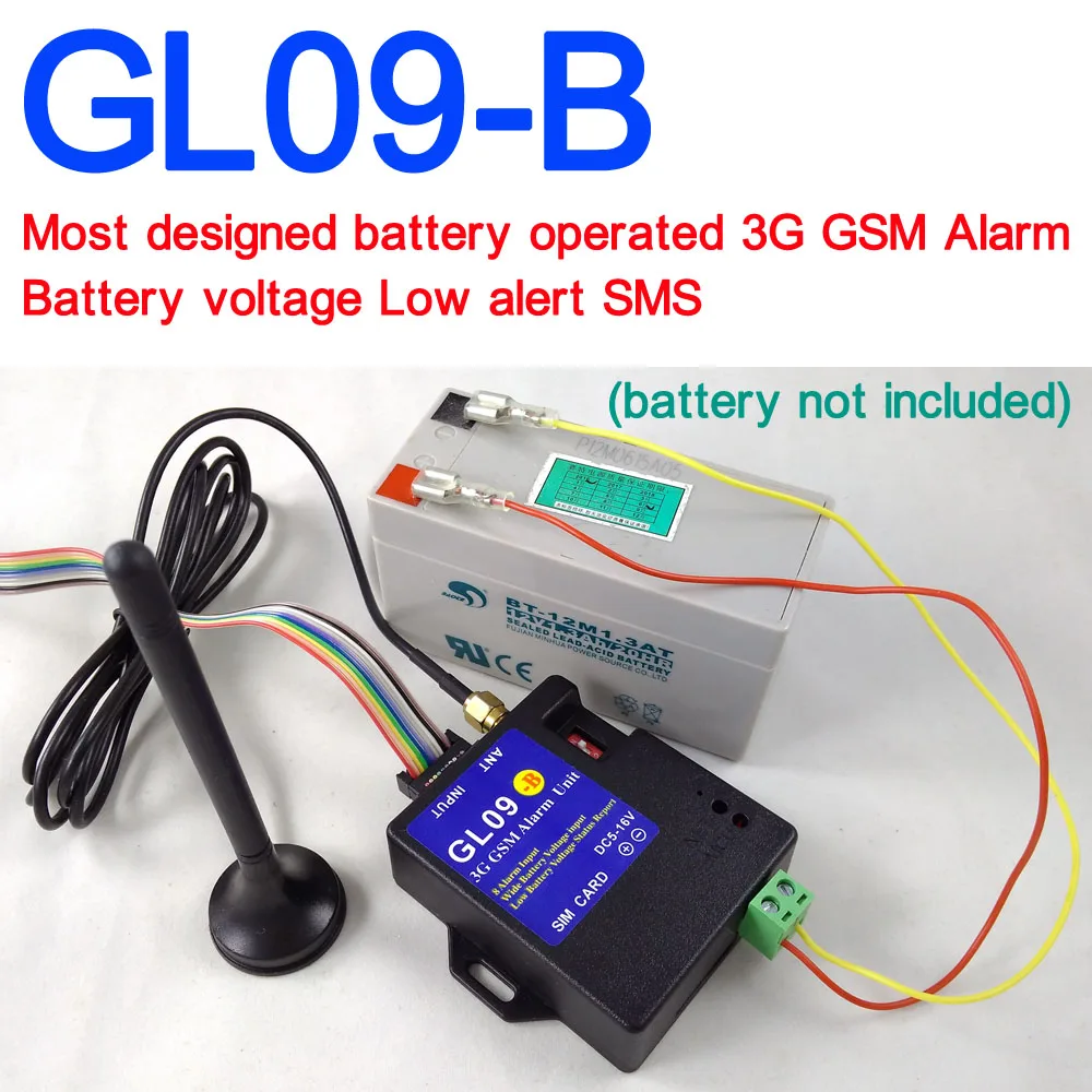 Battery operated GL09-B 3G GSM Alarm system SMS Alert Wireless alarm Home and industrial burglar security alarm
Battery operated GL09-B 3G GSM Alarm system SMS Alert Wireless alarm Home and industrial burglar security alarm