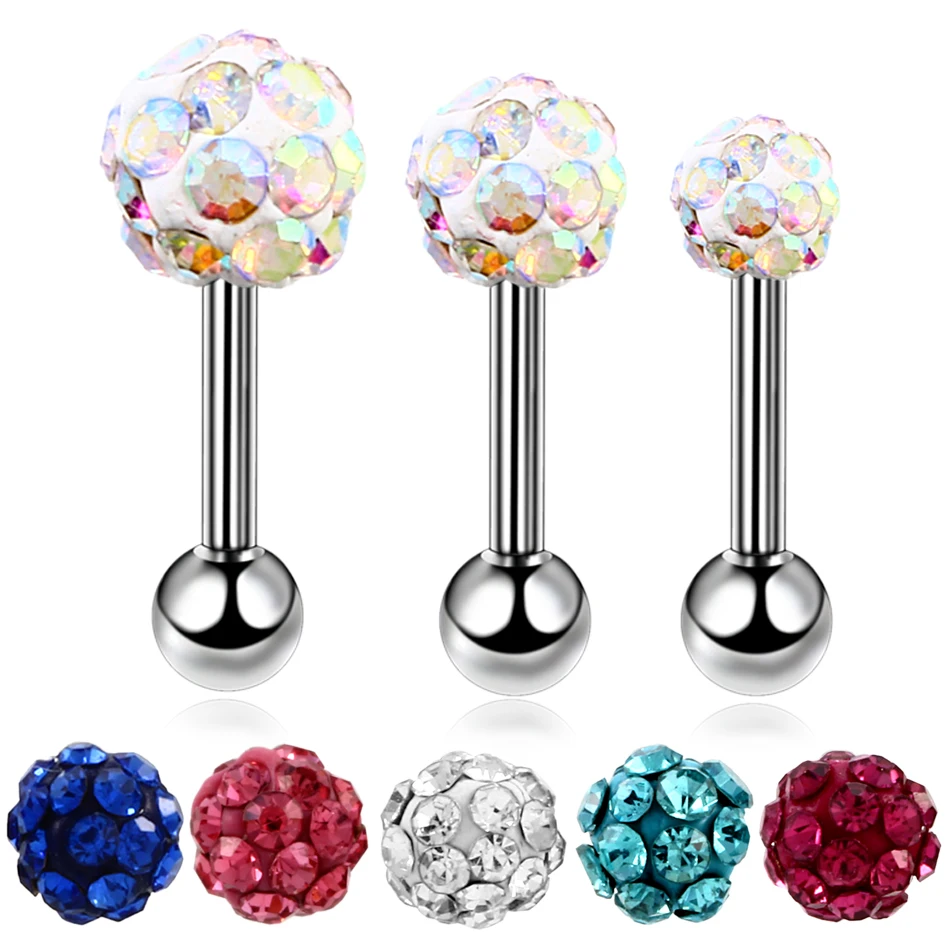 New Arrival Surgical Steel Ear Piercing Crystal Ball Ear Cartilage Tragus Helix Earrings Stud Charming Jewelry Women
New Arrival Surgical Steel Ear Piercing Crystal Ball Ear Cartilage Tragus Helix Earrings Stud Charming Jewelry Women