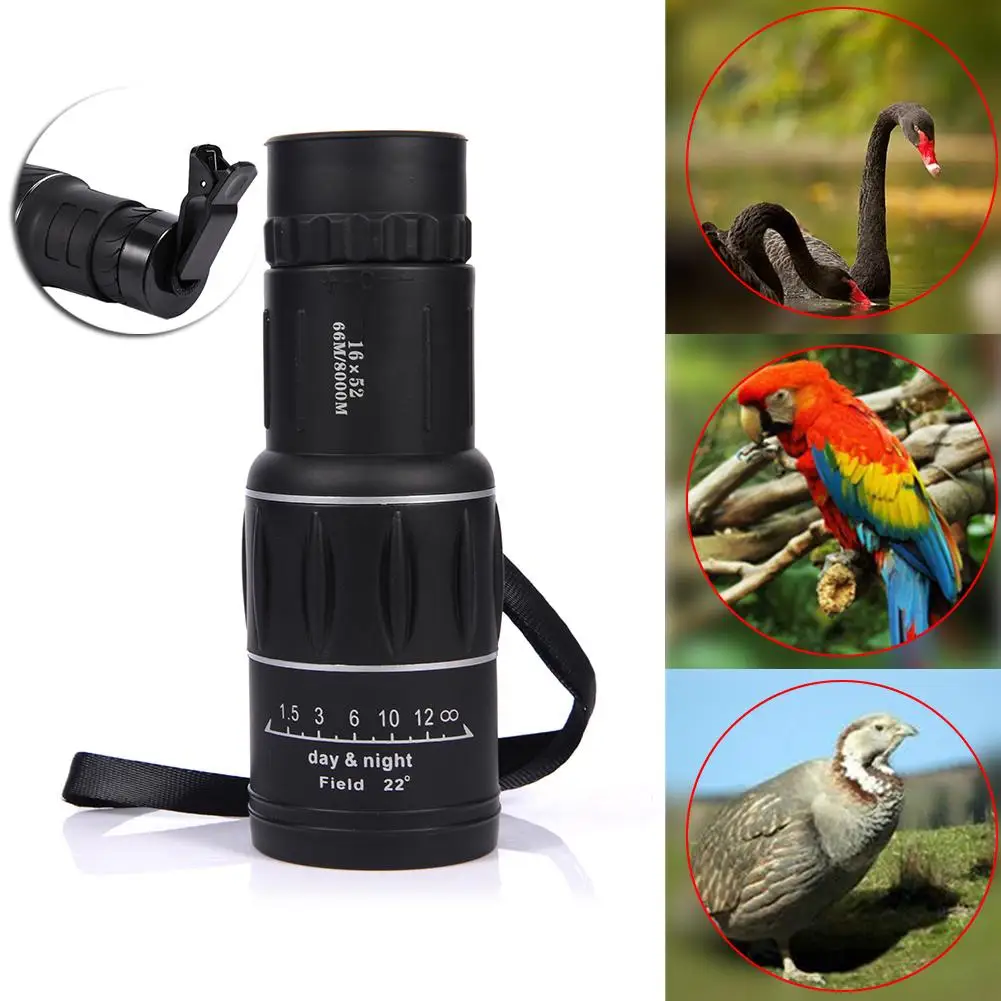 16X52 Monocular Telescope Day Night Vision Dual Focus Zoom Optic Lens Binoculars Multi Coating Lenses Climbing Monocular
16X52 Monocular Telescope Day Night Vision Dual Focus Zoom Optic Lens Binoculars Multi Coating Lenses Climbing Monocular