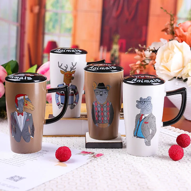 American Style Creative Ceramic Cup Large Milk Coffee Mug Cup Ceramic Cartoon Animal Couple Beer Mugs
American Style Creative Ceramic Cup Large Milk Coffee Mug Cup Ceramic Cartoon Animal Couple Beer Mugs