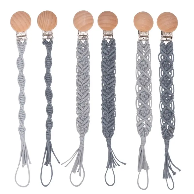 Gray Baby Boys Girls Soother Nipple Pacifier Clip Dummy Holder Simple Crochet Cotton Pacifier Chain JUN-24
Gray Baby Boys Girls Soother Nipple Pacifier Clip Dummy Holder Simple Crochet Cotton Pacifier Chain JUN-24