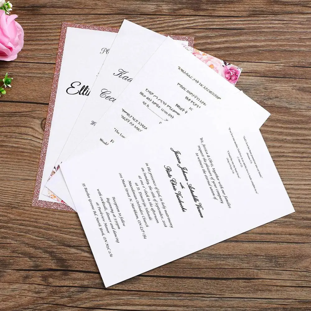 100PCS Glitter Laser Cut Invitations Cards with Ribbon and Envelopes for Engagement Wedding Bridal Shower Birthday Party Favors
100PCS Glitter Laser Cut Invitations Cards with Ribbon and Envelopes for Engagement Wedding Bridal Shower Birthday Party Favors