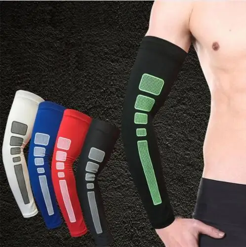 

1 piece Basketball Armband Antiskid silicone Riding Cycling Arm sleeves sport Elbow Wrist Anti-UV Cuff Running Arm Warmer
