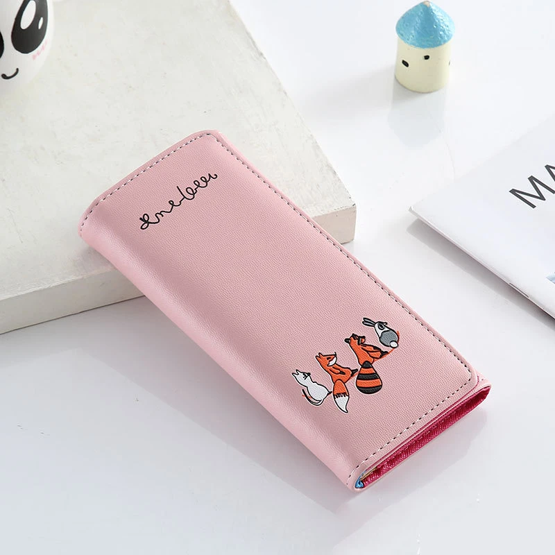 BOTUSI Fox Cartoon Cute Women Wallets Card Holder Wallet Lady Long Wallet Pure Color Clutch Bag 2019 New PU Leather Coin Purse
BOTUSI Fox Cartoon Cute Women Wallets Card Holder Wallet Lady Long Wallet Pure Color Clutch Bag 2019 New PU Leather Coin Purse