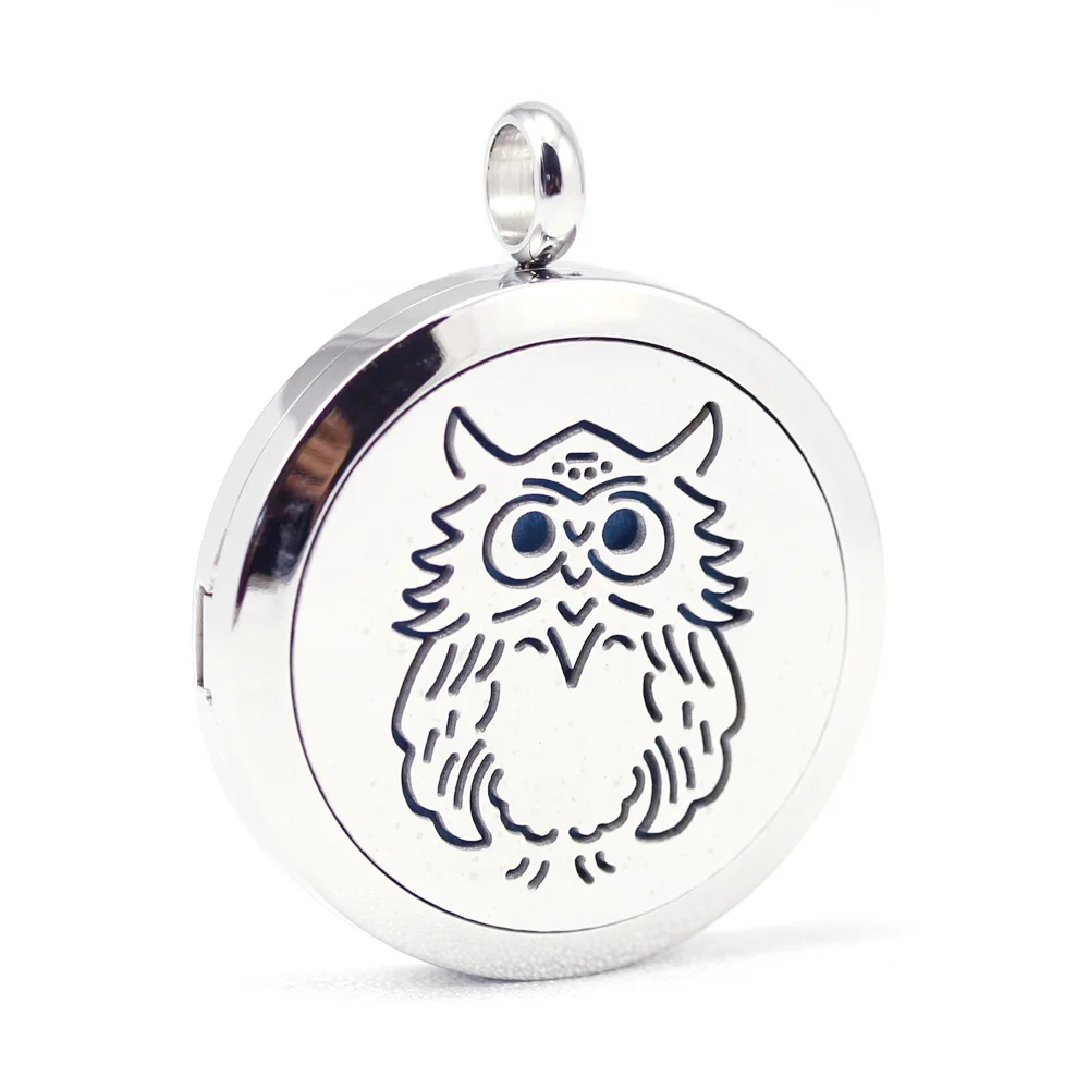 30mm 316L stainless steel lucky owl aroma aromatherapy essential oil diffuser necklace
30mm 316L stainless steel lucky owl aroma aromatherapy essential oil diffuser necklace