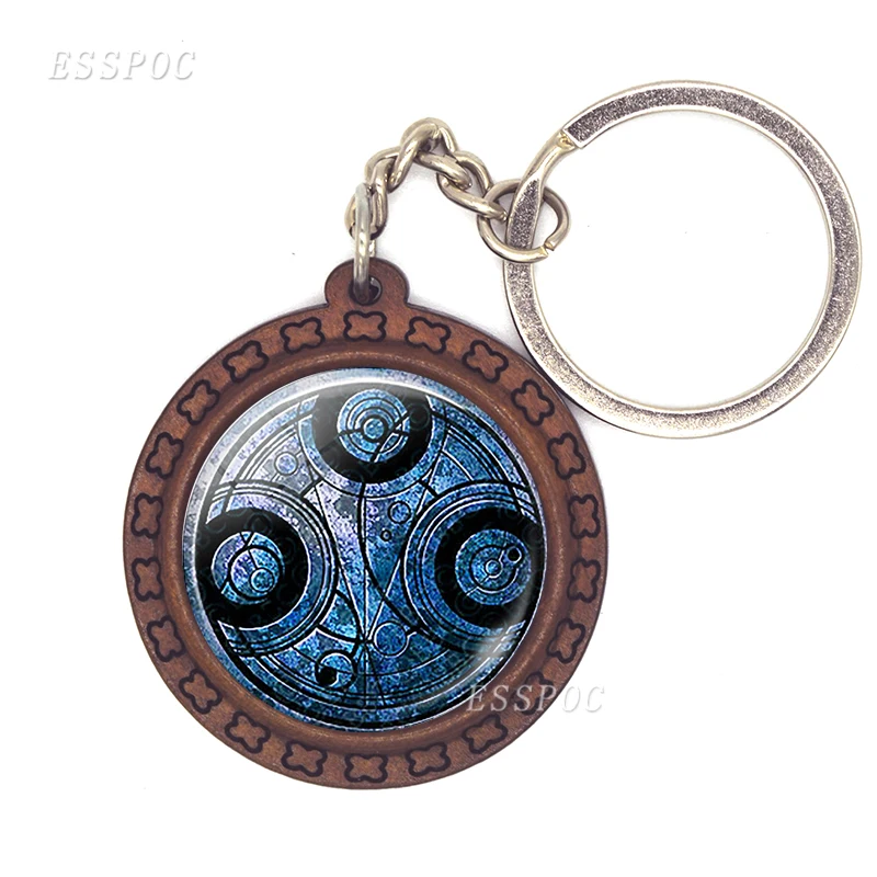 Распродажа деревянное кольцо для ключей Time Lord брелок с фигуркой тюленя Tardis &