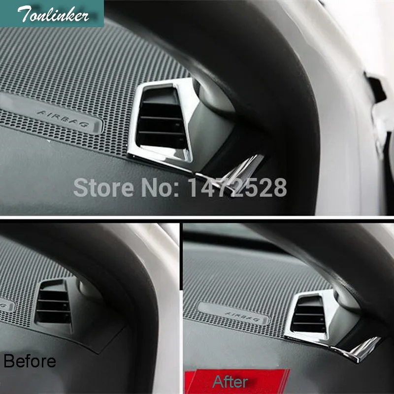 Tonlinker Interior Dashboard Small outlet Cover sticker for Citroen C-Elysee/Peugeot 301 Car styling 2 PCS ABS Chrome Stickers
Tonlinker Interior Dashboard Small outlet Cover sticker for Citroen C-Elysee/Peugeot 301 Car styling 2 PCS ABS Chrome Stickers