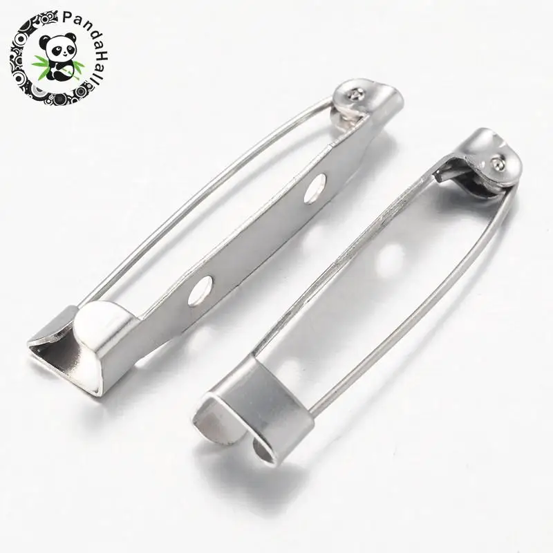 Iron Brooch Base Findings Back Bar Pins with Two holes 2mm Platinum Blank Jewelry Brooch Making about 32mm long,6mm wide;pin:1mm
Iron Brooch Base Findings Back Bar Pins with Two holes 2mm Platinum Blank Jewelry Brooch Making about 32mm long,6mm wide;pin:1mm
