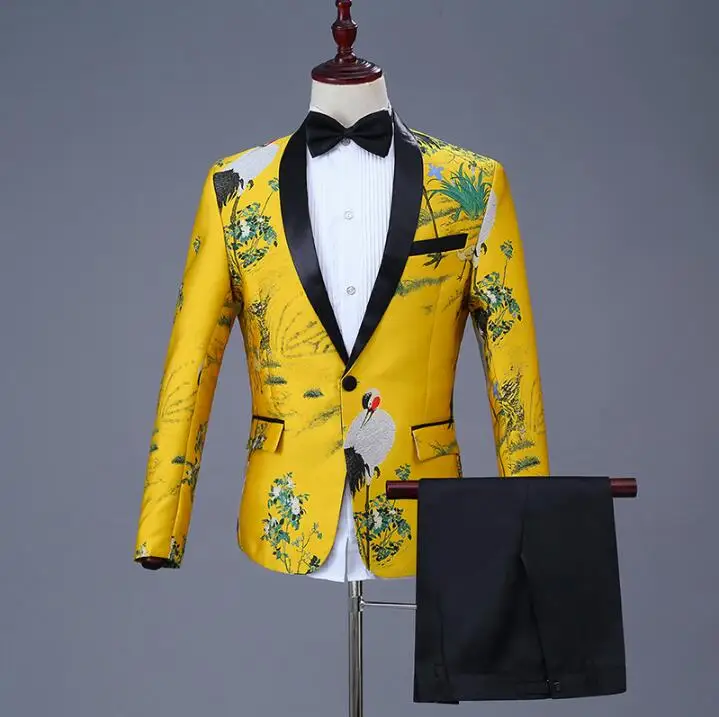 (Jacket + Pants) 2022 New Men's Fashion Boutique Wedding Dress Suit Formal Business Casual Suits Singer Stage Performance Party
(Jacket + Pants) 2022 New Men's Fashion Boutique Wedding Dress Suit Formal Business Casual Suits Singer Stage Performance Party