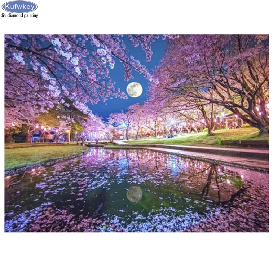 5D Diy diamond painting scenery sakura tree moon Rhinestone mosaic diamond embroidery cross stitch handmade paintings by number
5D Diy diamond painting scenery sakura tree moon Rhinestone mosaic diamond embroidery cross stitch handmade paintings by number