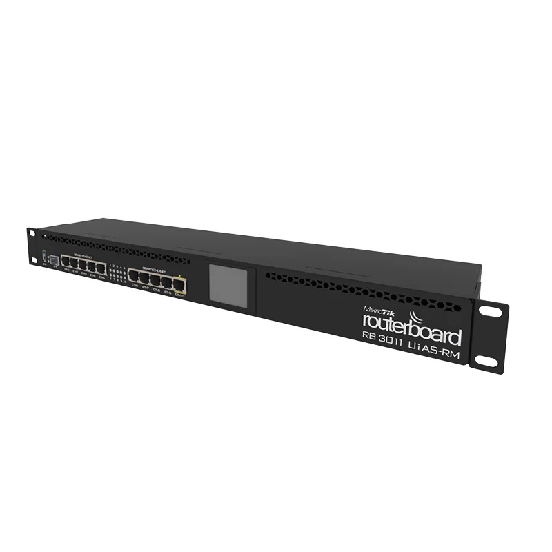 Mikrotik Router 10x Gigabit Ports 1x SFP Port RB3011UIAS-RM Multi Port Device 10 port Gigabit Ethernet Router
Mikrotik Router 10x Gigabit Ports 1x SFP Port RB3011UIAS-RM Multi Port Device 10 port Gigabit Ethernet Router