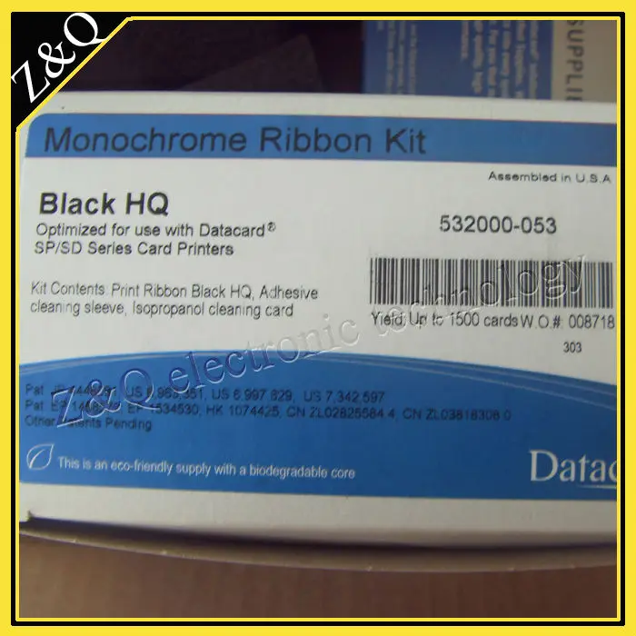 Datacard 532000-053 Black Ribbon for use with the datacard SD260 and SD360 card printer
Datacard 532000-053 Black Ribbon for use with the datacard SD260 and SD360 card printer