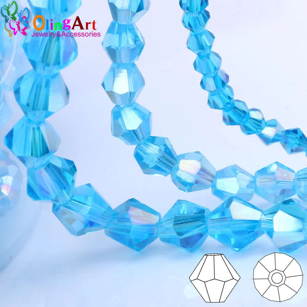 OlingArt 3/4/6/8mm Bicone Upscale Austrian Multicolored crystal sky blue color beads Loose bead bracelet DIY Jewelry Making
OlingArt 3/4/6/8mm Bicone Upscale Austrian Multicolored crystal sky blue color beads Loose bead bracelet DIY Jewelry Making