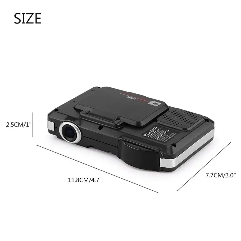 

2 In 1 Car Camera DVR Dash Cam Recorder Radar Laser Speed Detector Alert G-Sensor 2.0" LCD HD 720P