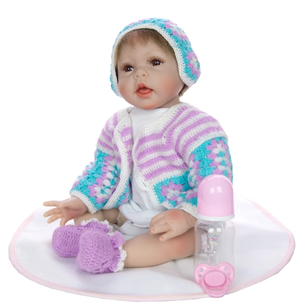 22 Inch Bebes Reborn Girl Doll soft body Silicone Vinyl reborn baby dolls Realistic rebon Baby Toy Doll gift
22 Inch Bebes Reborn Girl Doll soft body Silicone Vinyl reborn baby dolls Realistic rebon Baby Toy Doll gift