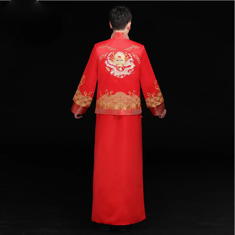 Men Costume show red chinese style vintage Clothing male loose Groom dragon gown Mandarin Jacket Embroidered Dragon costume Robe
Men Costume show red chinese style vintage Clothing male loose Groom dragon gown Mandarin Jacket Embroidered Dragon costume Robe