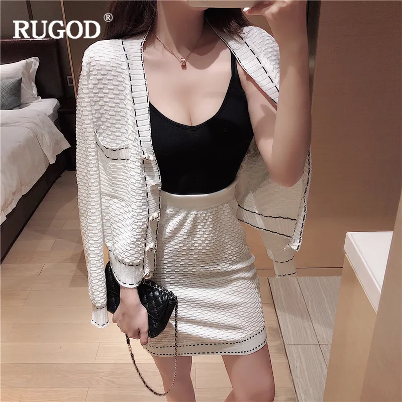 RUGOD Новый Повседневное комплект из 2 частей Для женщин комплекты с длинным