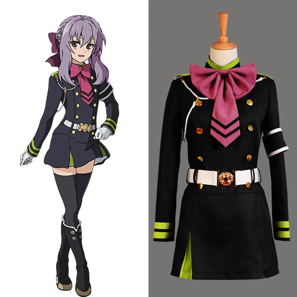 Anime Seraph of the End Shinoa Hiragi Cosplay Adult Women Girls Dress Uniform Full Set Halloween Carnival Cosplay Costume
Anime Seraph of the End Shinoa Hiragi Cosplay Adult Women Girls Dress Uniform Full Set Halloween Carnival Cosplay Costume