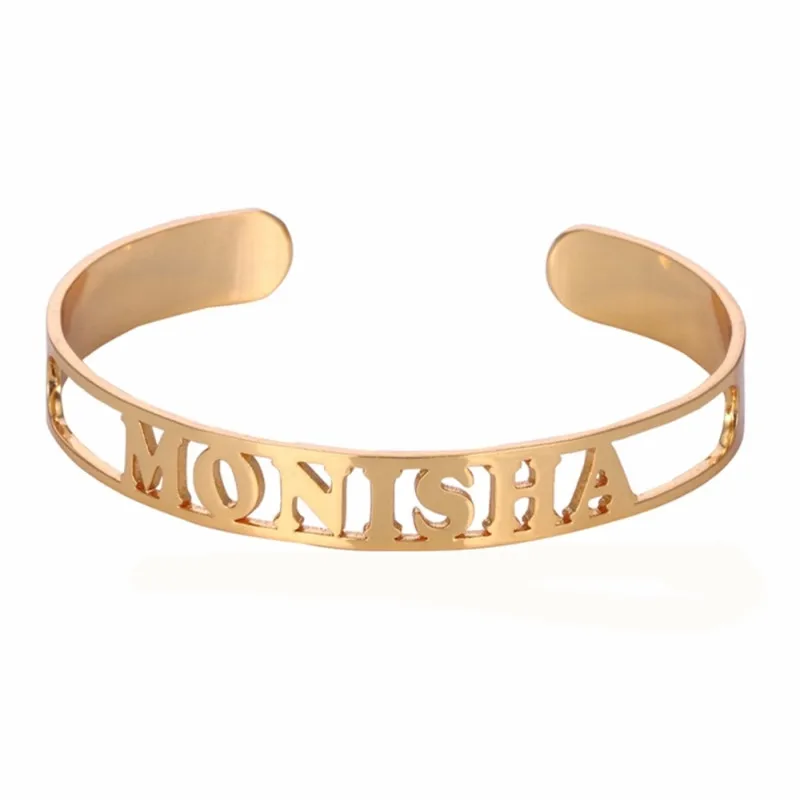 Inspiration BFF Custom Cut Out Message Name Bangle Jewelry Women Men Stainless Steel Jewellery Fashion Anniversary Souvenirs
Inspiration BFF Custom Cut Out Message Name Bangle Jewelry Women Men Stainless Steel Jewellery Fashion Anniversary Souvenirs