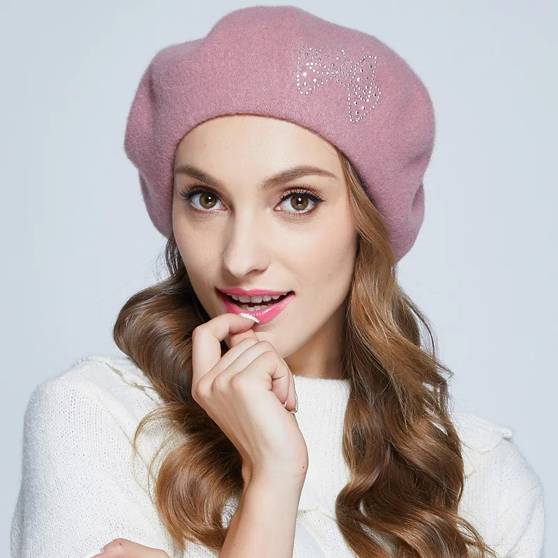 New Women French Wool Beret Hats Adult Fashion Warm Female Fashion Woolen Hat with Rhinestone Crown Ladies Octagonal Cap B-7342
New Women French Wool Beret Hats Adult Fashion Warm Female Fashion Woolen Hat with Rhinestone Crown Ladies Octagonal Cap B-7342