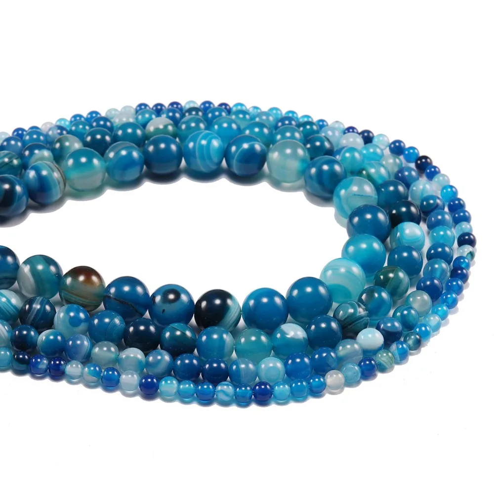 1strand/lot 4 6 8 10 12 mm Loose Beads Natural Blue Striped Agates Natural Stone Round Spacer Beads For DIY Jewelry Making Gift
1strand/lot 4 6 8 10 12 mm Loose Beads Natural Blue Striped Agates Natural Stone Round Spacer Beads For DIY Jewelry Making Gift