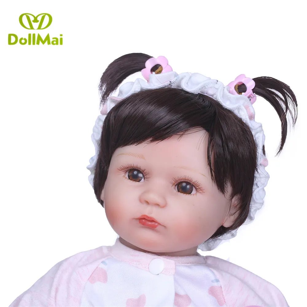 DollMai куклы для новорожденных 40 см силиконовые игрушки детей подарок bebe reborn menina